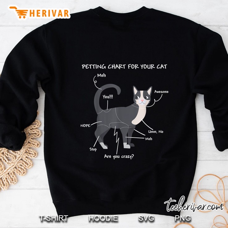Petting Chart For Your Cat Sweatshirt