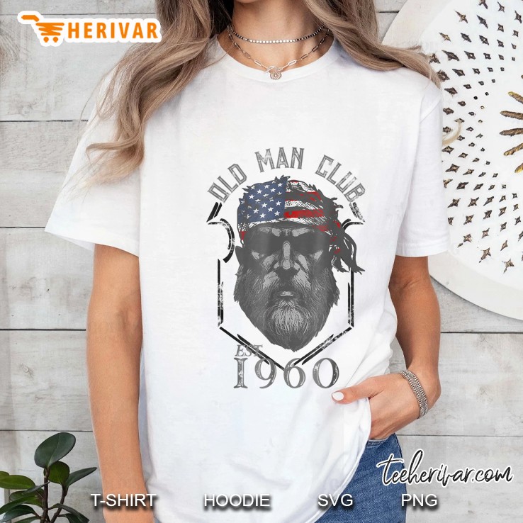 Old Man Club Est 1960 Bearded Man Ladies Tee