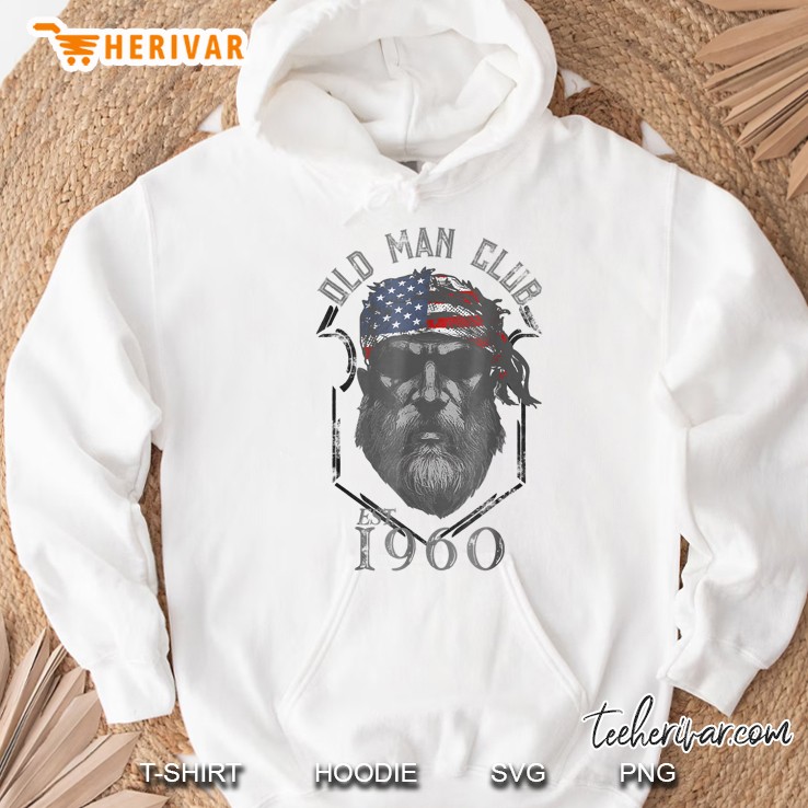 Old Man Club Est 1960 Bearded Man Hoodie