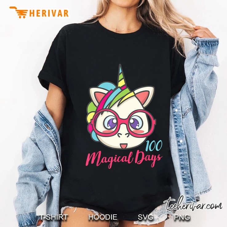 100 Magical Days Unicorn Version2 Ladies Tee