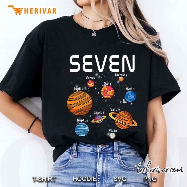 Seven Solar System Planets Ladies Tee