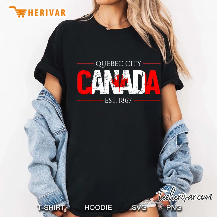 Quebec City Canada Est 1867 Ladies Tee