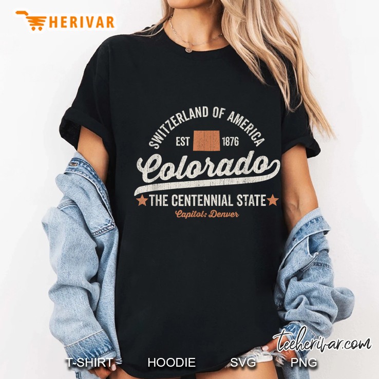 Switzerland Of America Est 1876 Colorado The Centennial State Ladies Tee