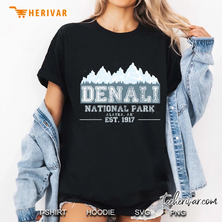 Denali National Park Alaska Est 1917 Ladies Tee