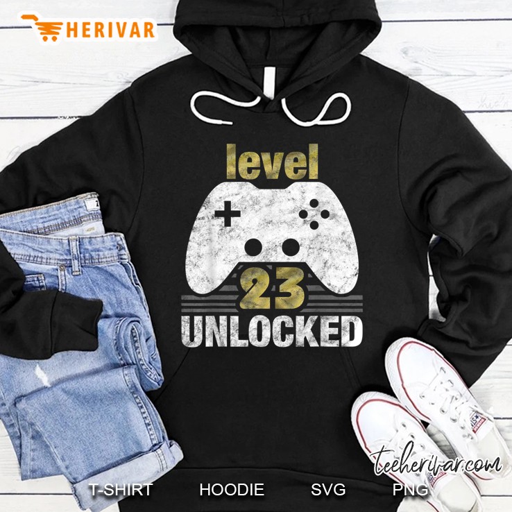 Level 23 Unlocked Gamer Version Hoodie