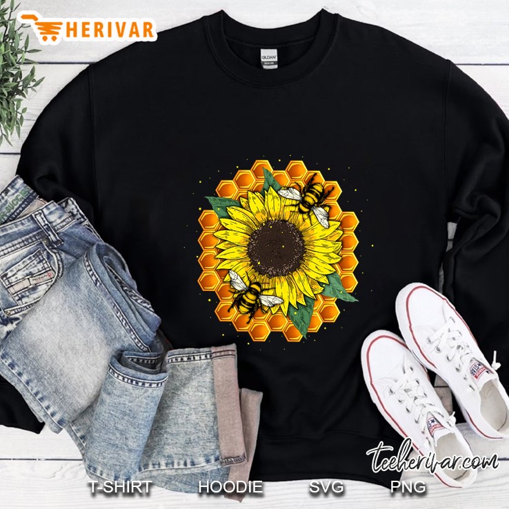 Sunflower With Bee Sweatshirt
