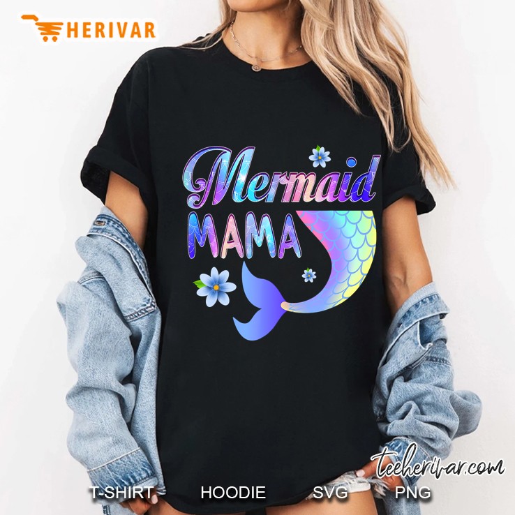 Mermaid Mama Flower Version Ladies Tee