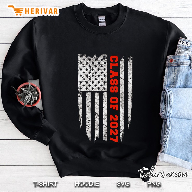 Class Of 2027 American Flag Version Sweatshirt