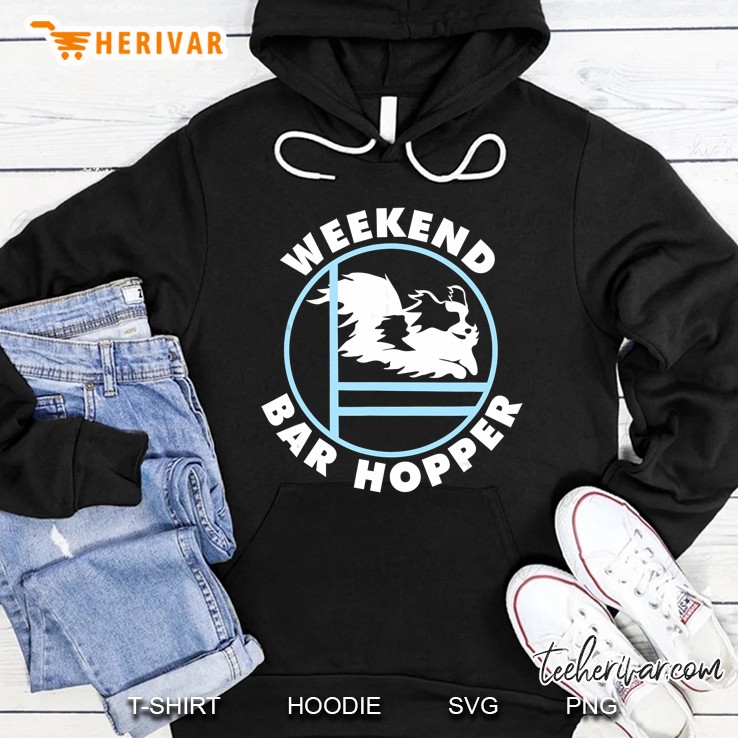 Weekend Bar Hopper Papillon Agility Dog Hoodie