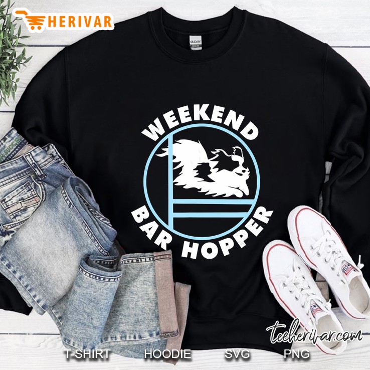 Weekend Bar Hopper Papillon Agility Dog Sweatshirt