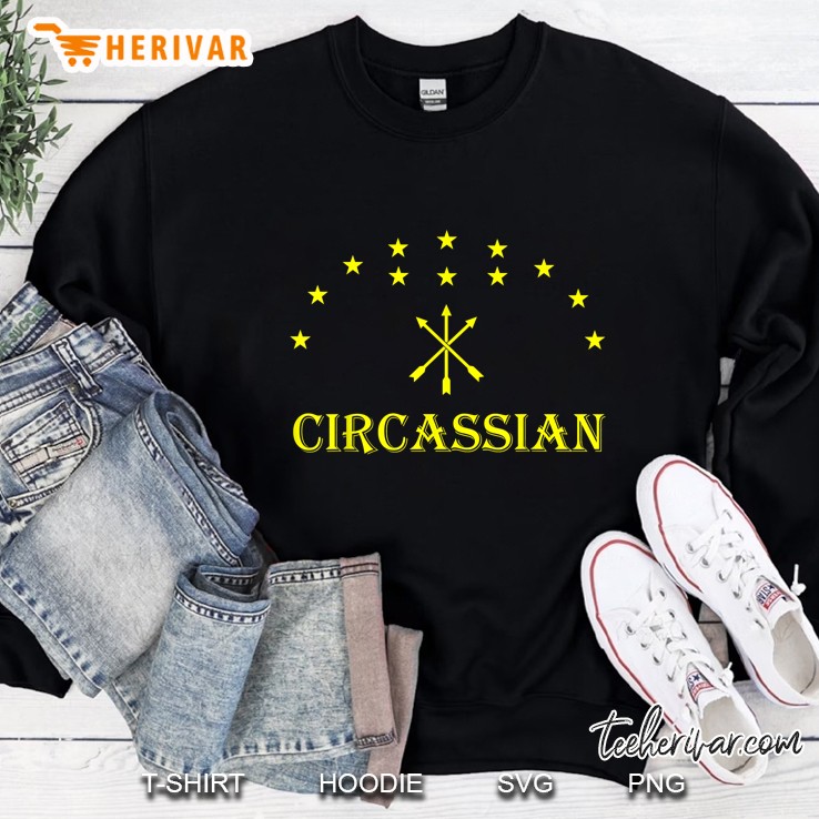 Circassian Flag With Yellow Stars Circassian Sweatshirt