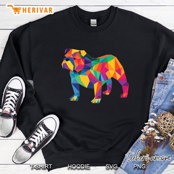 English Bulldog Geo Fractal Crew Sweatshirt