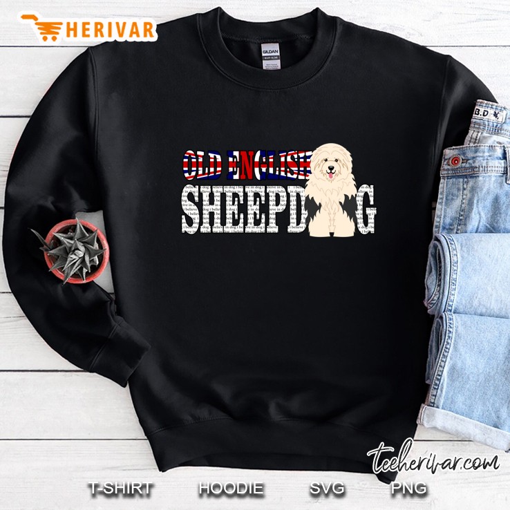 Old English Sheepdog British Flag Version Sweatshirt