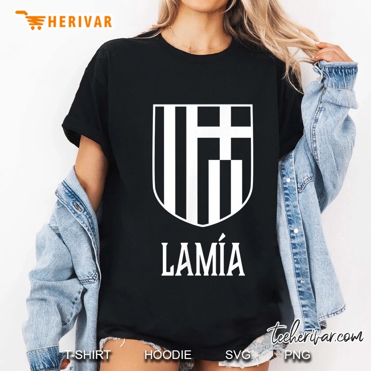 Lamia Greece Greek Flag Ladies Tee