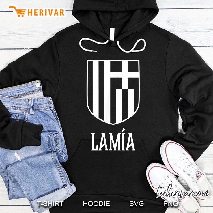 Lamia Greece Greek Flag Hoodie