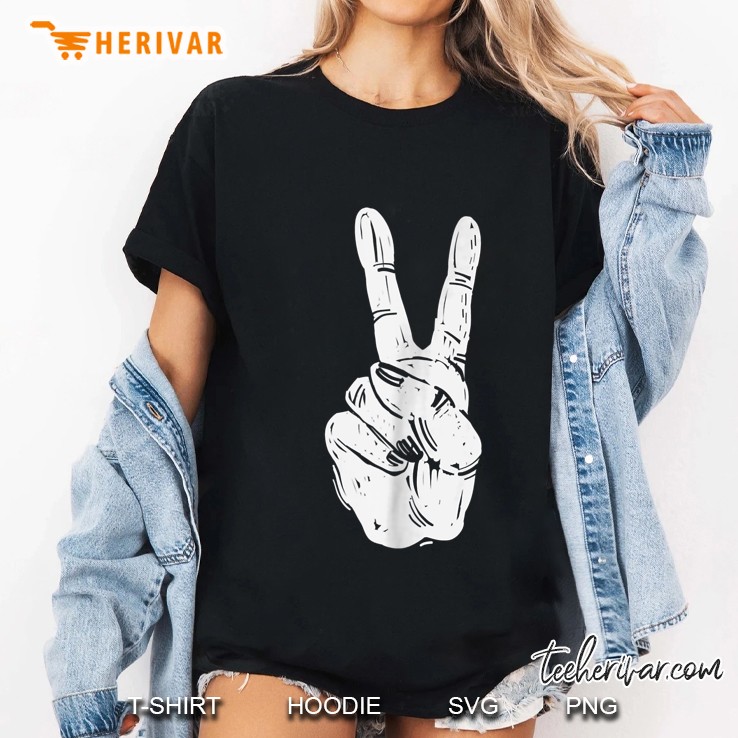 Peace Sign Hand Ladies Tee