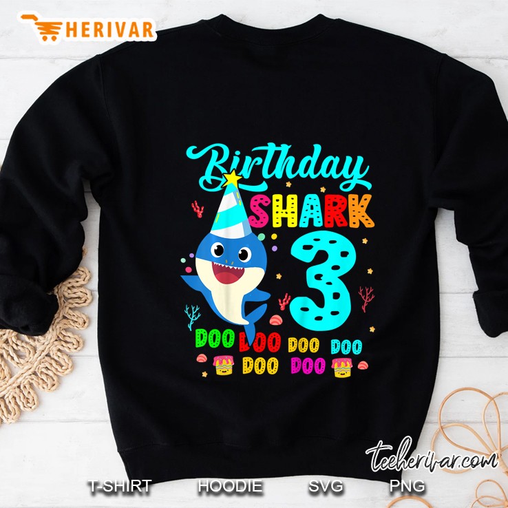 Birthday Shark 3 Doo Doo Doo Sweatshirt