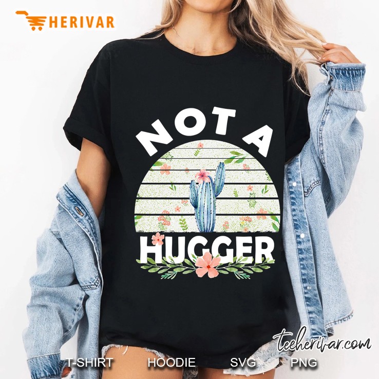 Not A Hugger Flourish Cactus Vintage Version Ladies Tee