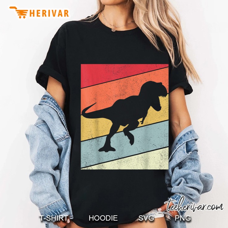 Dinosaur T-Rex Silhouette Vintage Ladies Tee