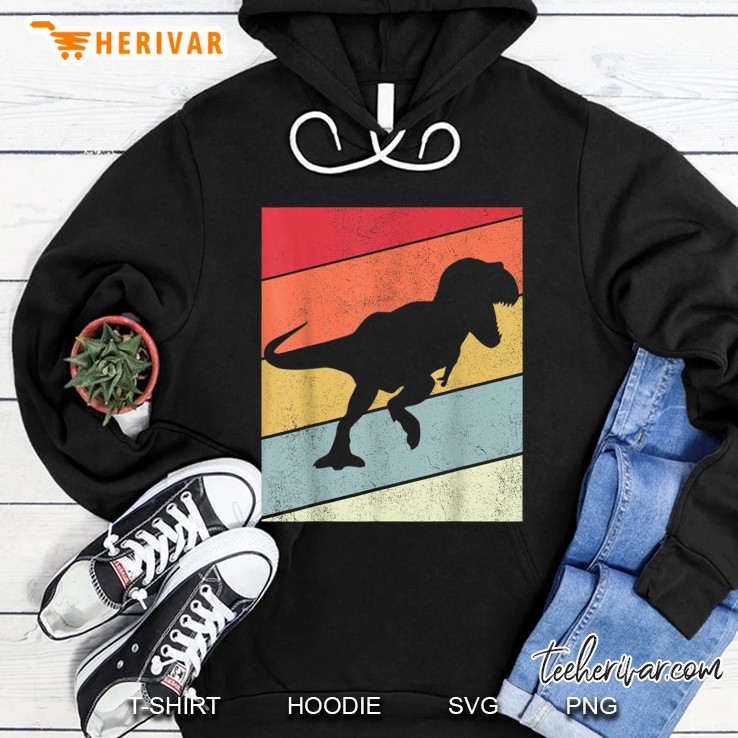 Dinosaur T-Rex Silhouette Vintage Hoodie