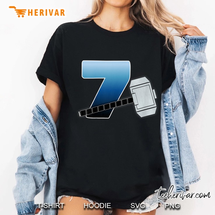 7 Year Old Birth Thor Hammer Ladies Tee