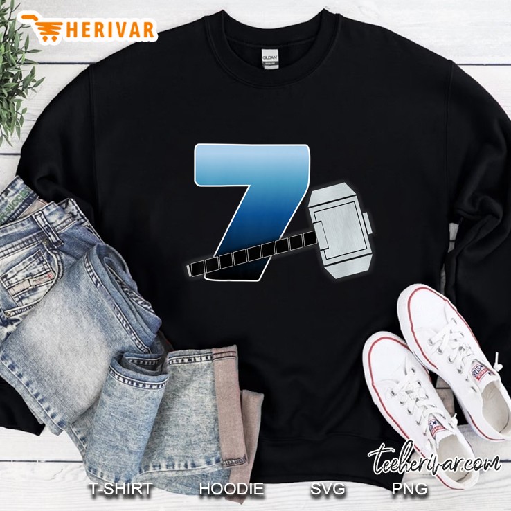 7 Year Old Birth Thor Hammer Sweatshirt