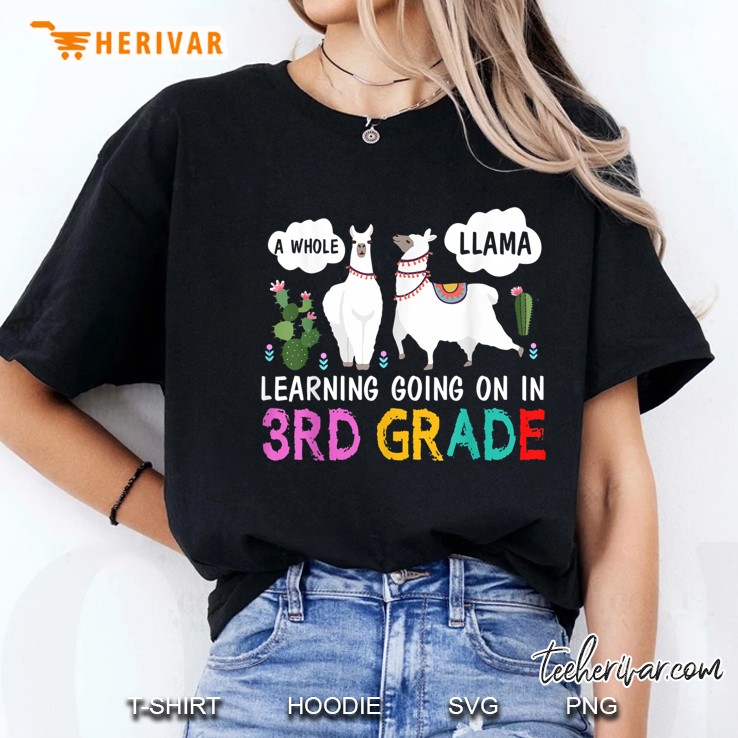 Learing Going On In 3Rd Grade Llama Cactus Version Ladies Tee
