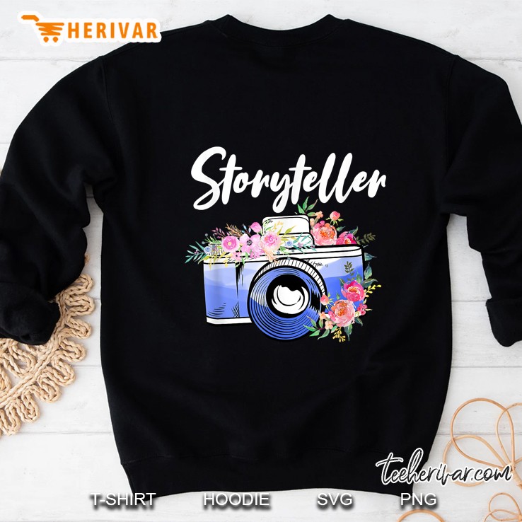 Storyteller Camera Photographer Floral Version2 Sweatshirt