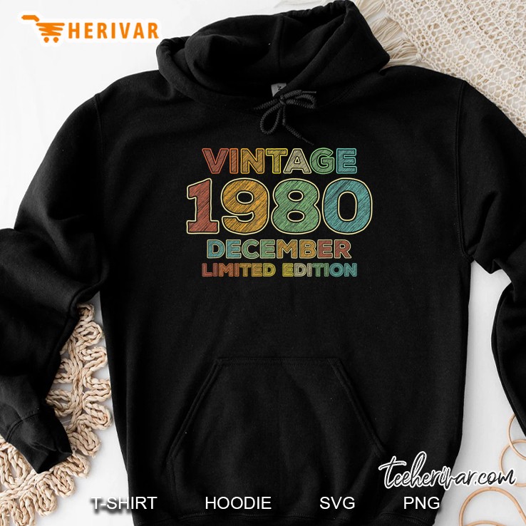 Vintage 1980 December Limited Edition Hoodie