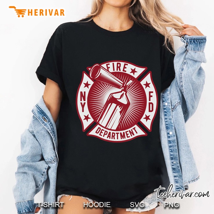 Ny Fire Department Fd Fire Extinguisher Version Ladies Tee