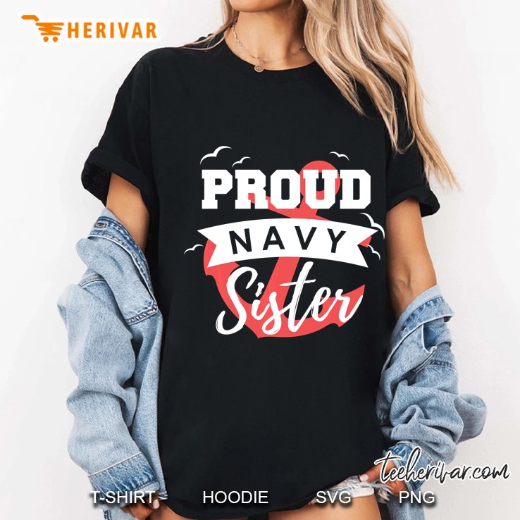 Proud Navy Sister Archor Version Ladies Tee
