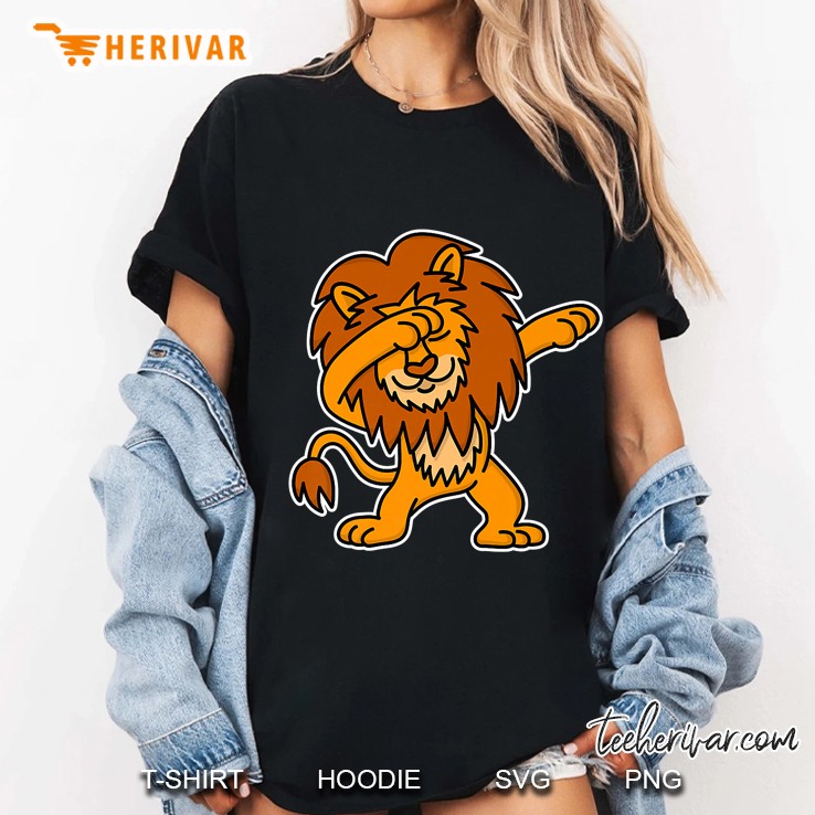 Dabbing Lion Funny Dab Dance Lion Jungle King Ladies Tee