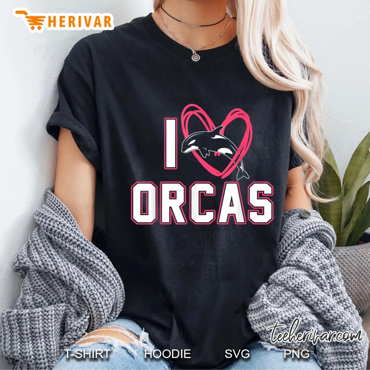 I Love Orcas Killer Whale Ladies Tee