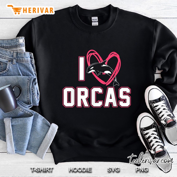 I Love Orcas Killer Whale Sweatshirt