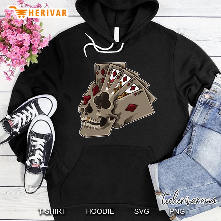 Poker Themed Skull Hoodie