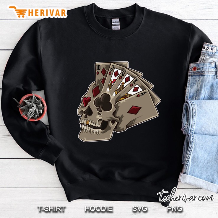 Poker Themed Skull Sweatshirt