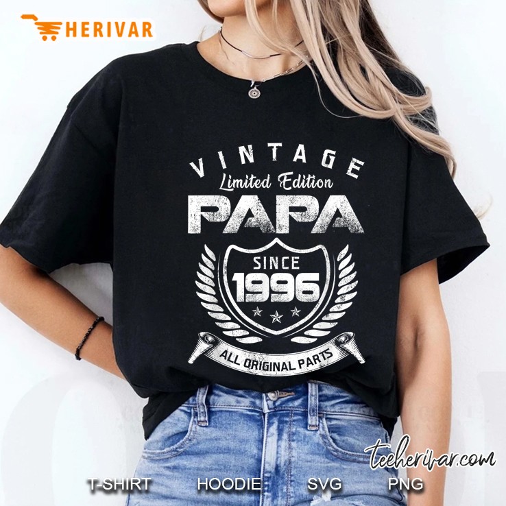 Vintage Limited Edition Papa Since 1996 All Original Parts Ladies Tee
