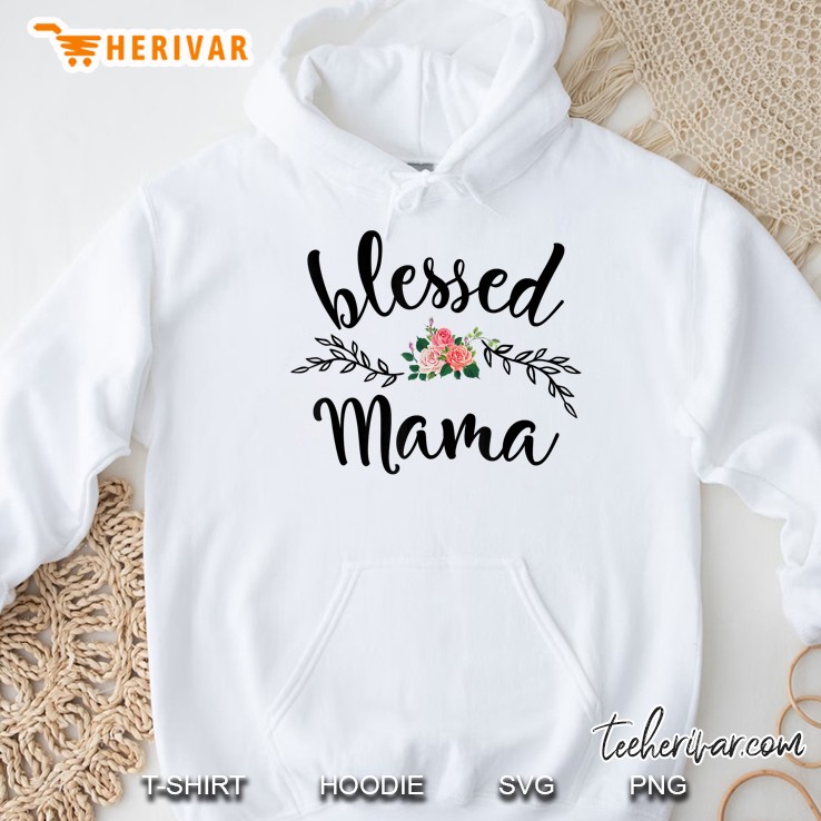 Blessed Mama Floral Ornament Version Hoodie