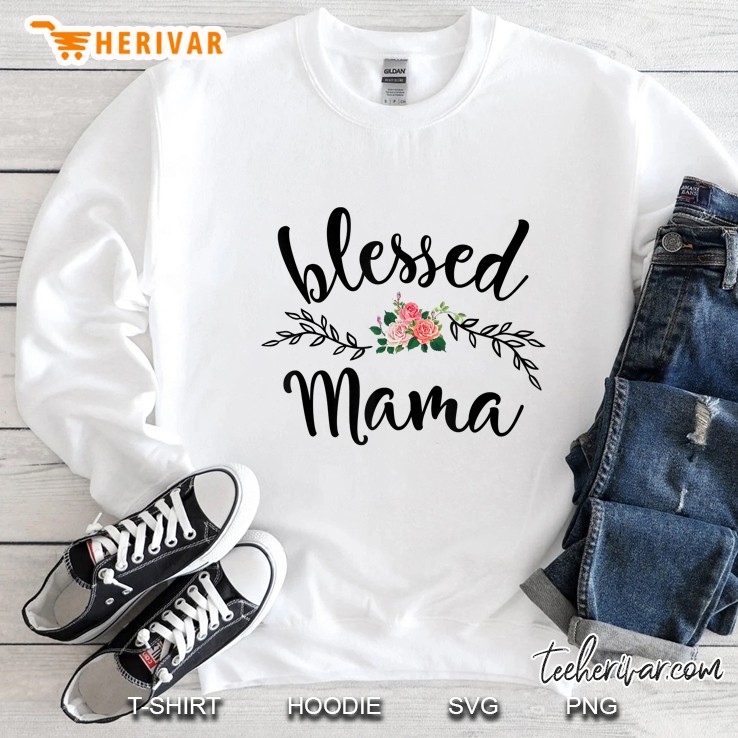 Blessed Mama Floral Ornament Version Sweatshirt