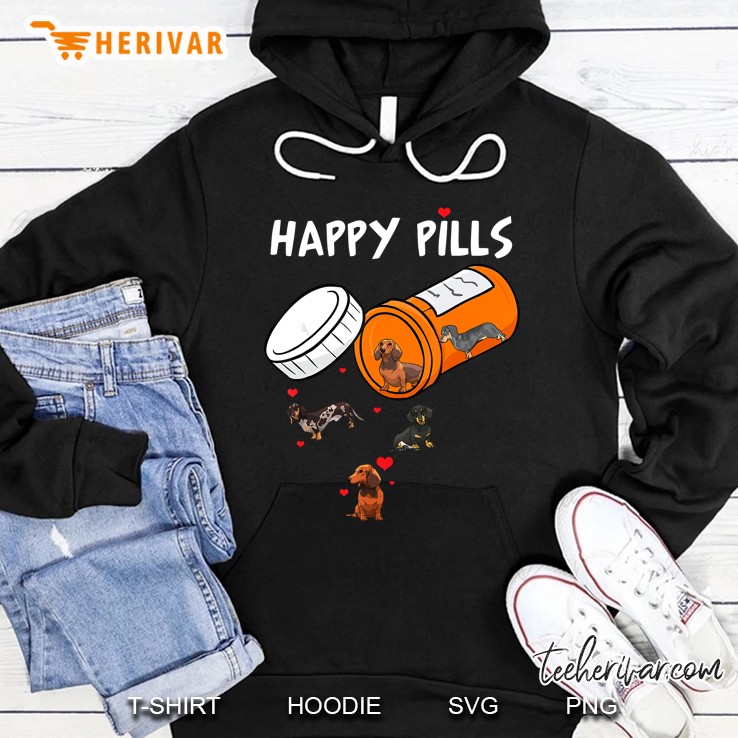 Happy Pills Cute Dachshunds Version Hoodie