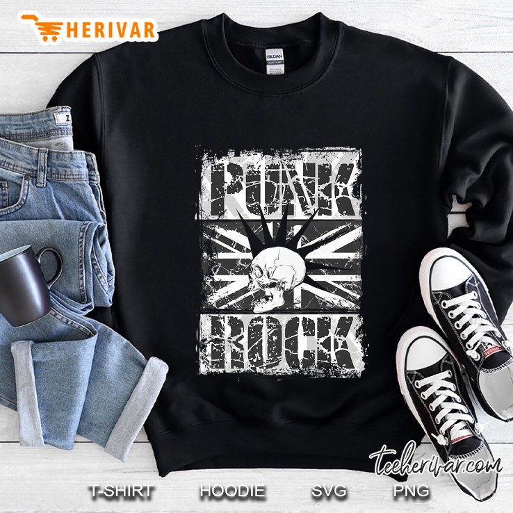 Punk Rock Skull And British Flag Version Sweatshirt