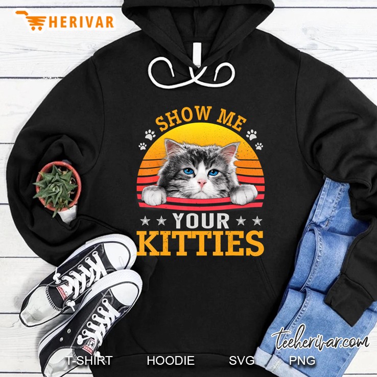 Show Me Your Kitties Sunset Vintage Hoodie