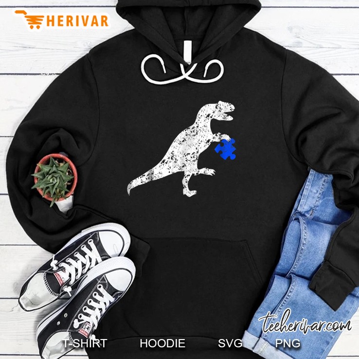 Autism Awareness Dino T Rex Version Hoodie