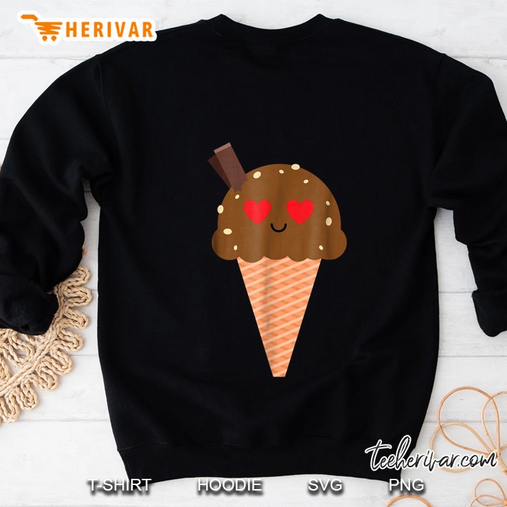 Chocolate Ice Cream Heart Eye Sweatshirt