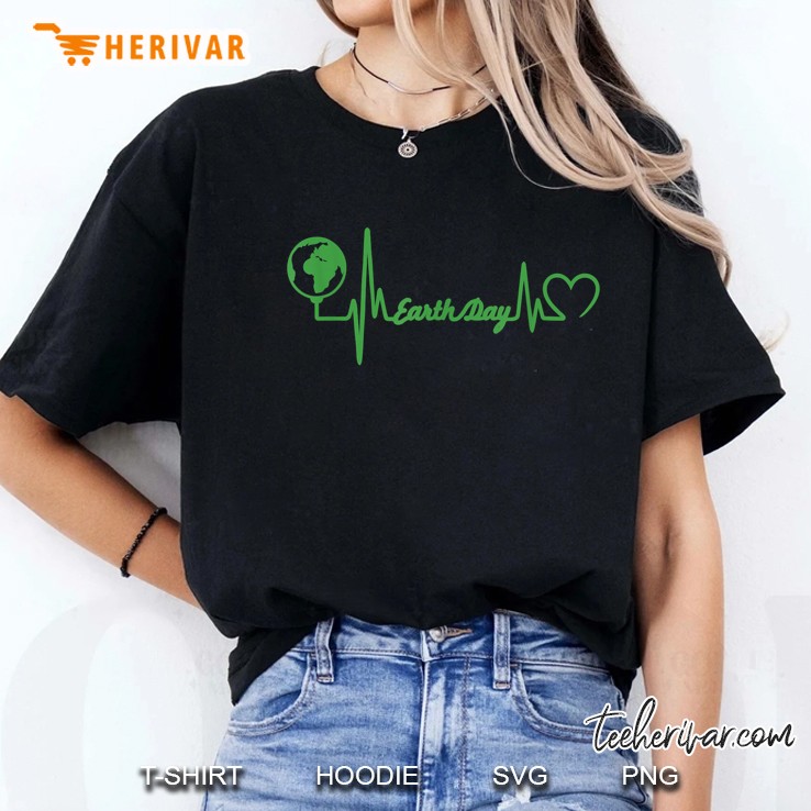 Earth Day Heartbeat Version Ladies Tee