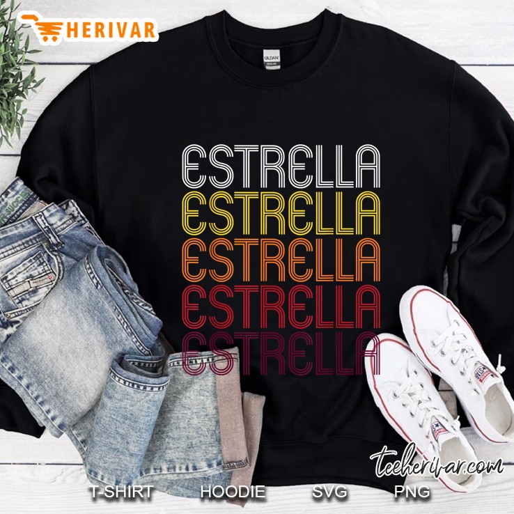 Estrella Wordmark Pattern Vintage Version Sweatshirt