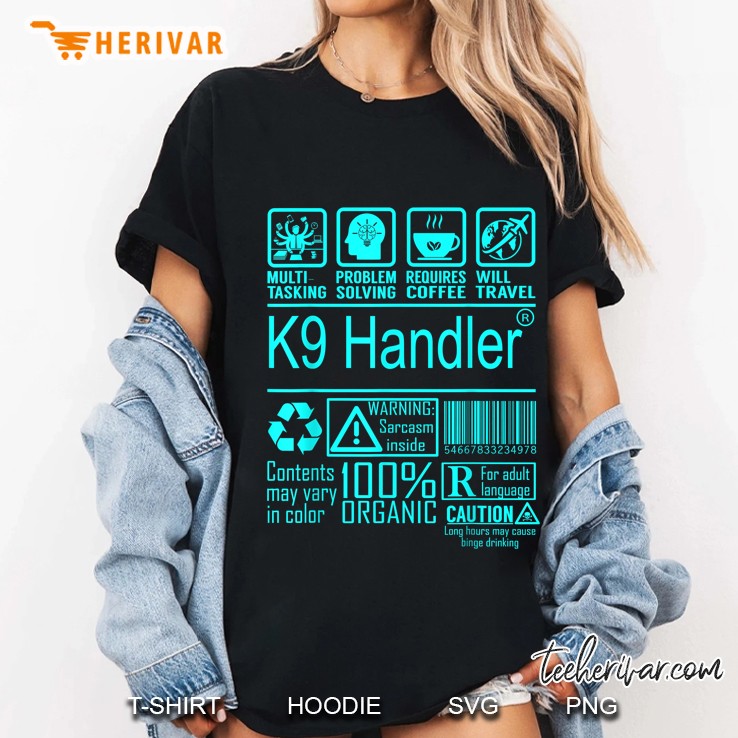 Multitasking Problem Solving Requires Coffee Will Travel K9 Handler Multitasking Job Ladies Tee