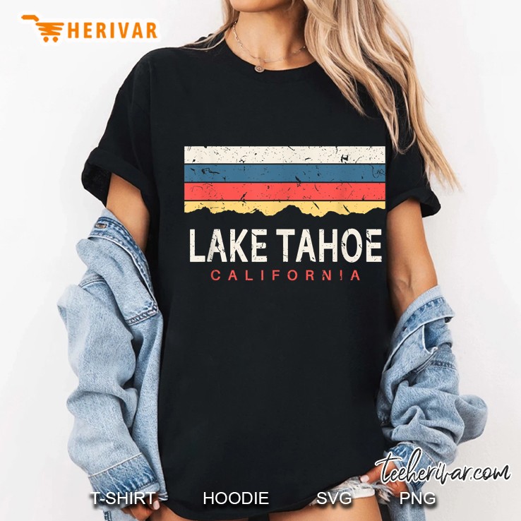 Lake Tahoe California Vintage Version Ladies Tee