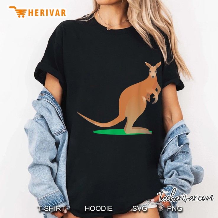 Mom & Baby Kangaroo In Pouch Joey Ladies Tee