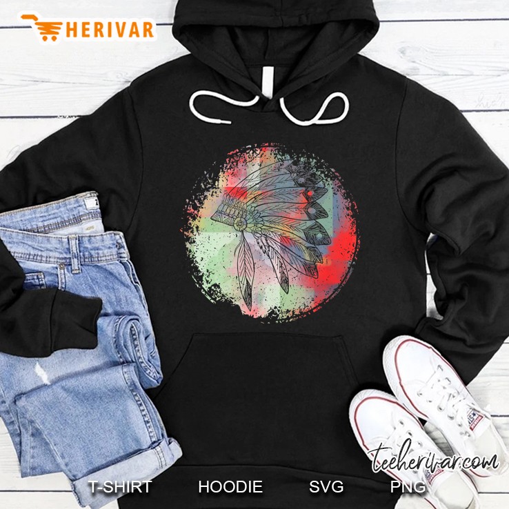 Native American Headdress Vintage Version Hoodie